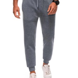 Jedinečné pánske tepláky šedé melírované