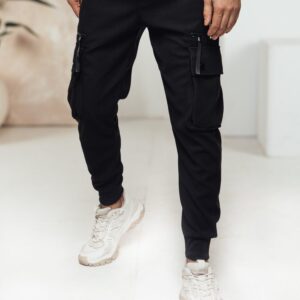 Trendy jogger kapsáčové nohavice pre pánov čierne