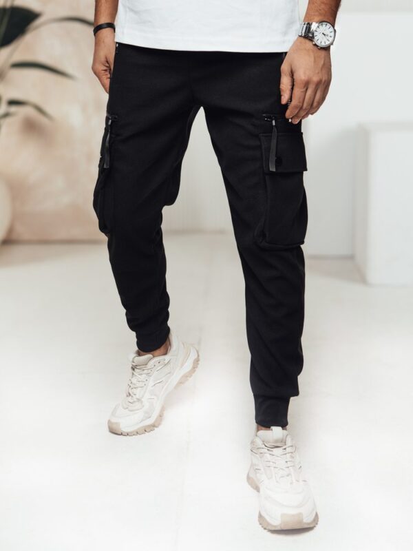 Trendy jogger kapsáčové nohavice pre pánov čierne