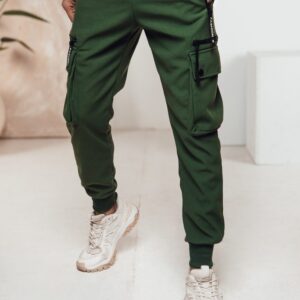 Trendy jogger kapsáčové nohavice pre pánov zelené