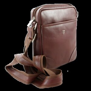 Malý hnedý kožený crossbag 215-1711-40