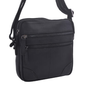 Pánske kožené crossbody čierny hunter 250849