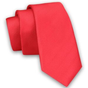 Červená pánska kravata s jemnou textúrou