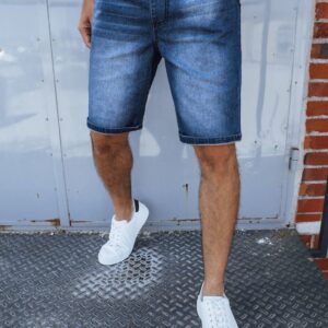Trendy rifľové kraťasy- modré