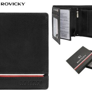 Trendy čierna pánska peňaženka ROVICKY