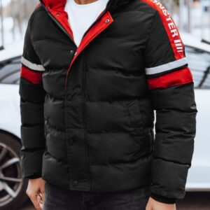 Trendy pánska bunda na zimu - čierna