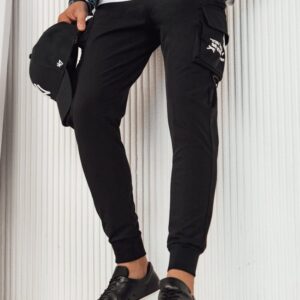 Trendy jogger kapsáčové nohavice pre pánov čierne