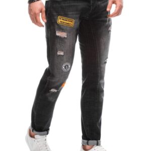 Trendy pohodlné džínsy čierne