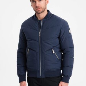 Trendy bomber bunda pre pánov - granátová