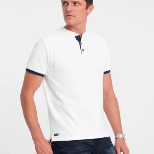 Trendy pánska polokošeľa - biela