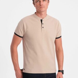 Trendy pánska polokošeľa - béžová