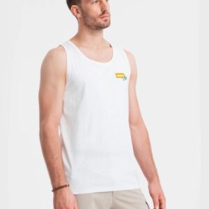 Originálne tielko s nápisom pre pánov - biele