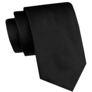 Čierna pánska kravata s jemnou textúrou