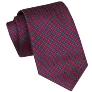 Trendy vzorovaná kravata v bordovej farbe