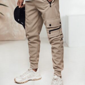 Trendy kapsáčové joggery béžové