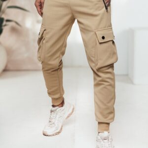 Trendy kapsáčové joggery béžové