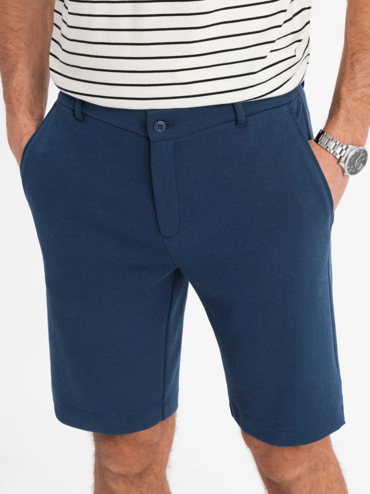 Elegantné kraťasy pre pánov tmavo-modré