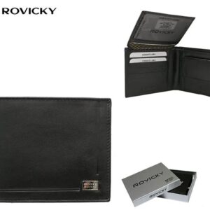 Elegantná čierna pánska peňaženka Rovicky