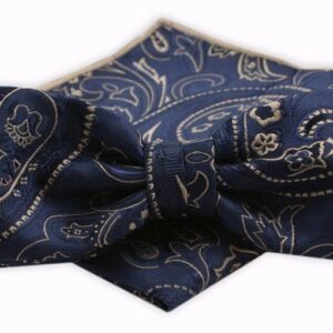 Modro-béžový pánsky motýlik