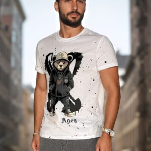 Trendy tričko s krátkym rukávom pre pánov biele