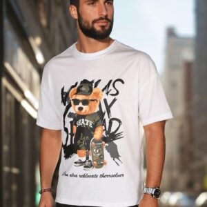 Trendy tričko s krátkym rukávom pre pánov biele