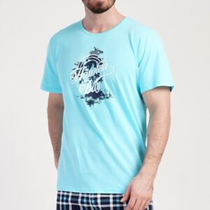 Tyrkysové krátke pánske pyžamo Honolua bay