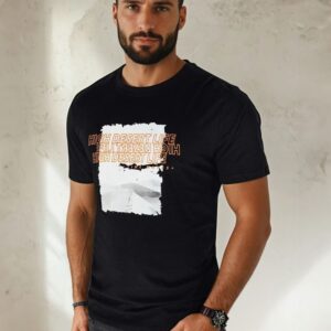 Trendy tričko s krátkym rukávom pre pánov čierne