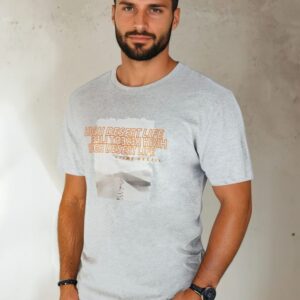 Trendy tričko s krátkym rukávom pre pánov šedé