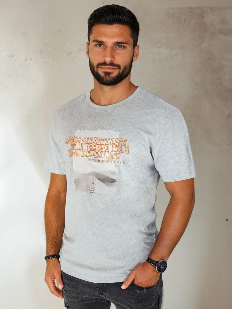 Trendy tričko s krátkym rukávom pre pánov šedé