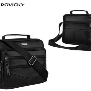 Kožená čierna pánska taška Rovicky