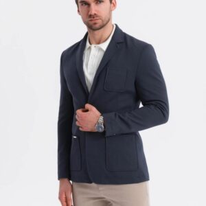 Trendy sako pre pánov slim fit granátové