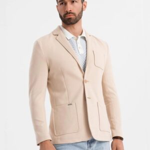 Trendy sako pre pánov slim fit béžové