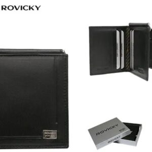 Čierna minimalistická pánska peňaženka