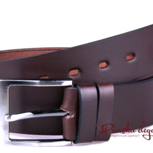 10116-207 Tm.hnedý kožený opasok pre pánov.
