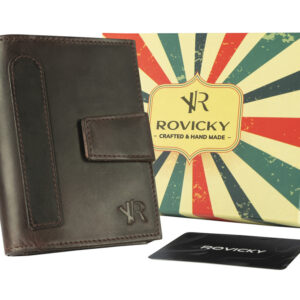 Pánska kožená peňaženka v retro štýle - Rovicky