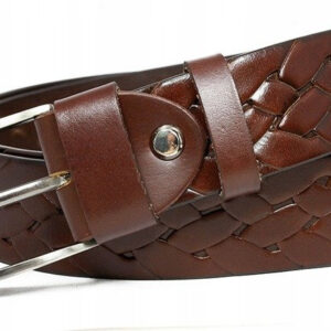 Elegantný pánsky kožený opasok s pútavým zapleteným motívom - Rovicky