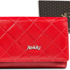 Dámska kožená peňaženka so zapínaním na patentky — Rovicky