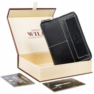 Veľká vertikálna kožená peňaženka s RFID - Always Wild