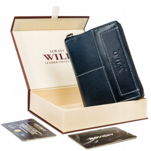 Veľká vertikálna kožená peňaženka s RFID - Always Wild