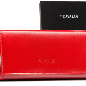 Dámska kožená peňaženka v horizontálnej orientácii so zapínaním - 4U Cavaldi