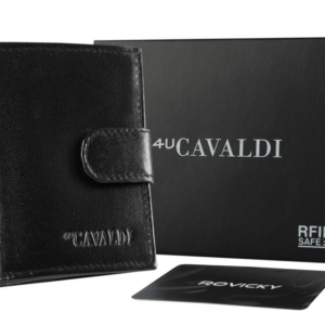 Stredne veľká pánska kožená peňaženka s RFID systémom - 4U Cavaldi