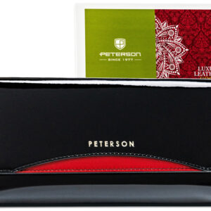 Veľká klasická dámska peňaženka čiernej farby so zapínaním na patent - Peterson