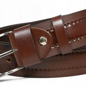 Štýlový pánsky opasok s jemnou textúrou a koženým prúžkom - Rovicky