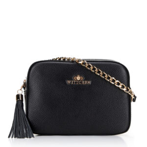 Dámska kožená kabelka typu crossbody s retiazkou 29-4E-015-1G