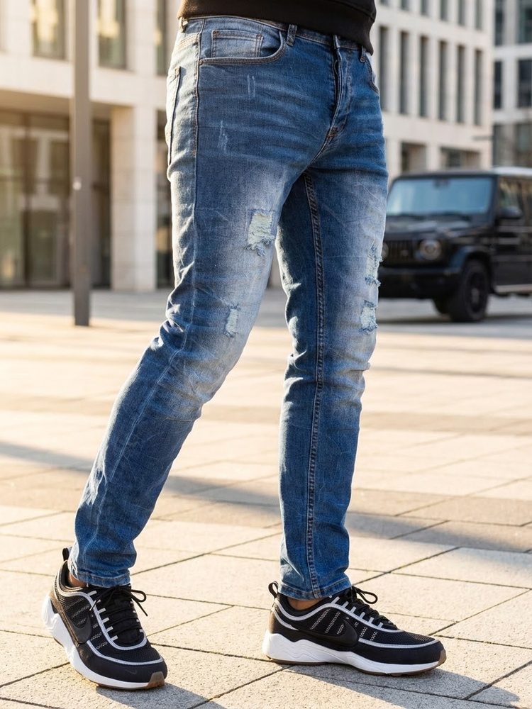 Trendy jeansové nohavice modré